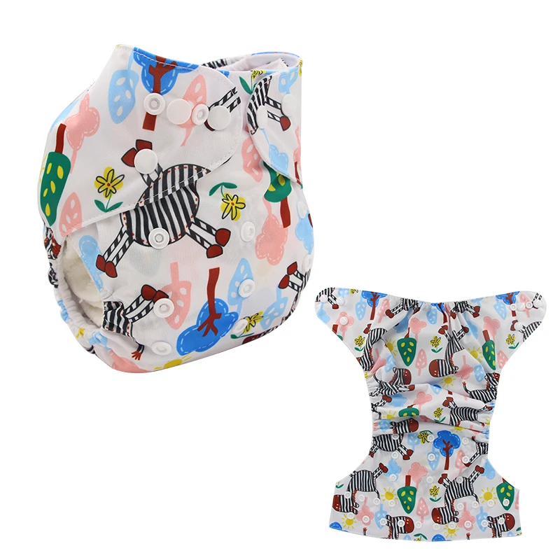 ohbabyka Hot Selling Washable Ecological Pull Up Cloth Nappy Diaper Cotton Pocket reusable Baby diaper