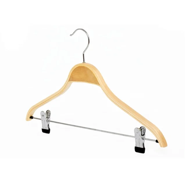 Laminated Hangers With Clips Wooden Hanger Plywood Hangers For Clothes