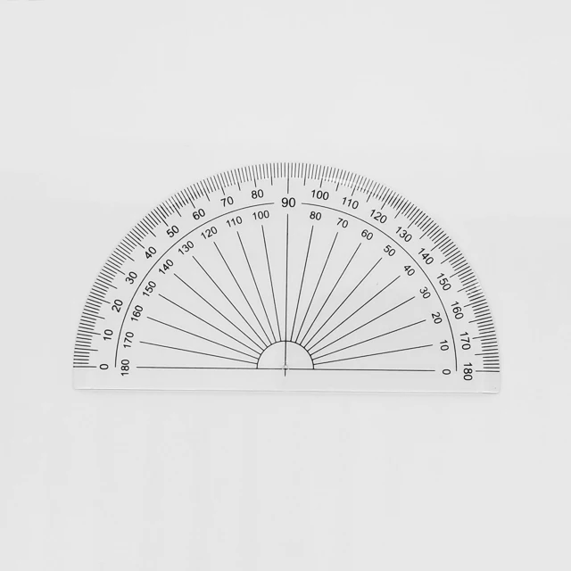 
4pcs transparent student ruler set square ruler with protractor 