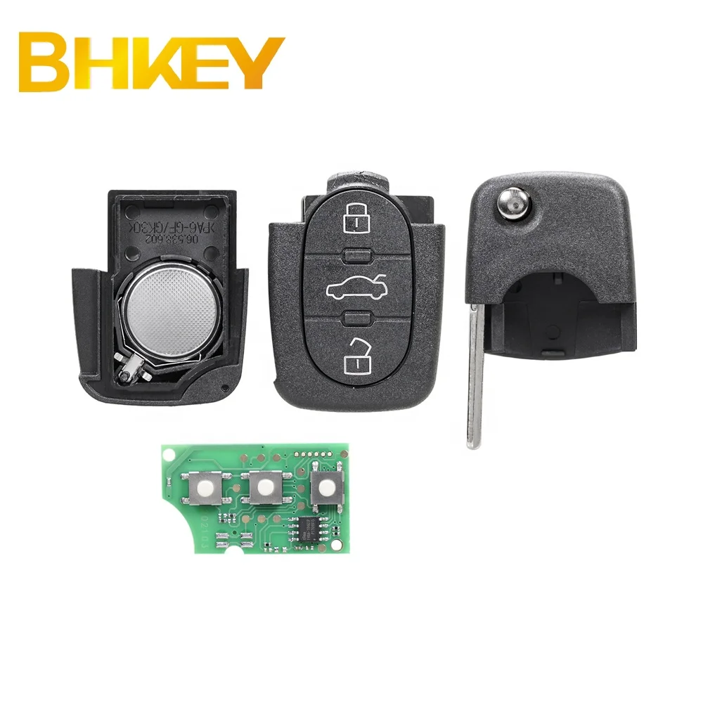 For Audi Flip Remote Car Key 2B 3B 4B 315Mhz 433Mhz ID48 Chip for A3 A4 A6 A8 TT S4 S6 S8