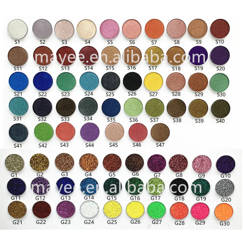 
Rose gold sparkly 26mm magnetic custom 16 color eyeshadow palette packaging 
