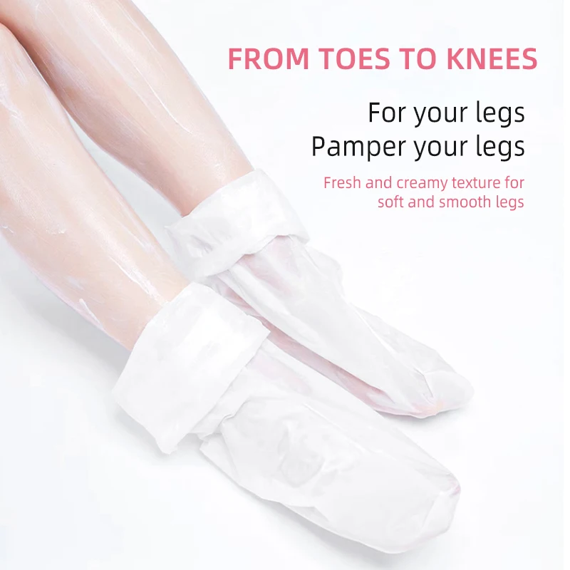 Custom foot skin care products Korean Long feet sheet mask socks exfoliating peel  foot mask