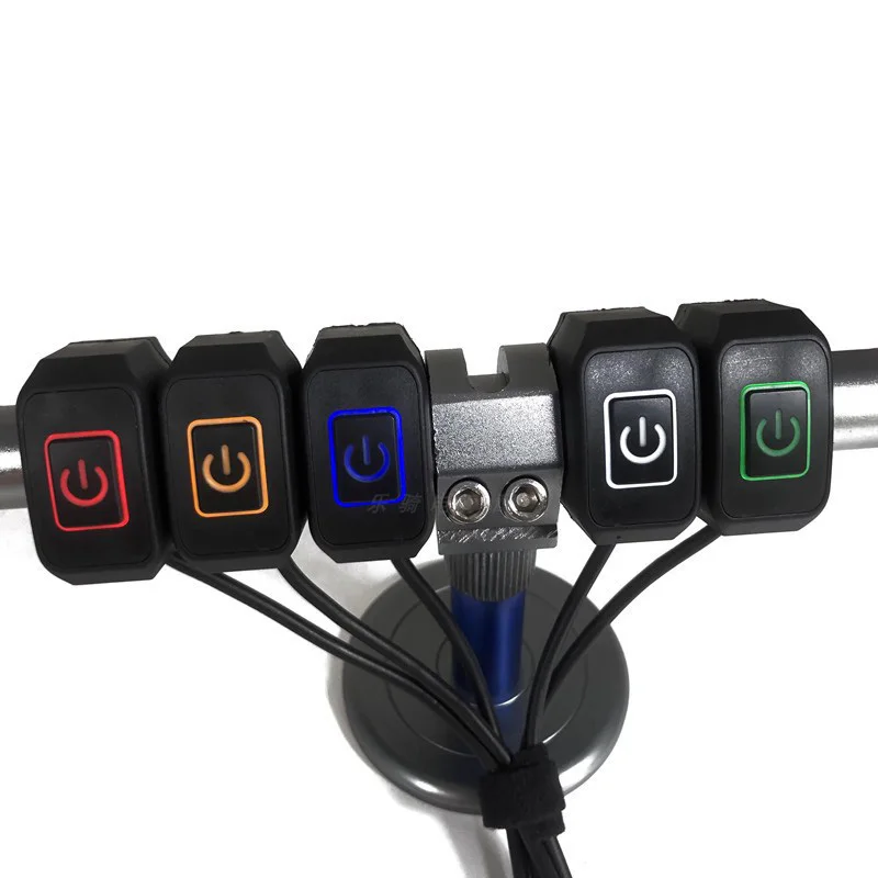 22mm Waterproof motorcycle  indicator led light button Pressure Control Switch Button with Light Motorcycle Switch