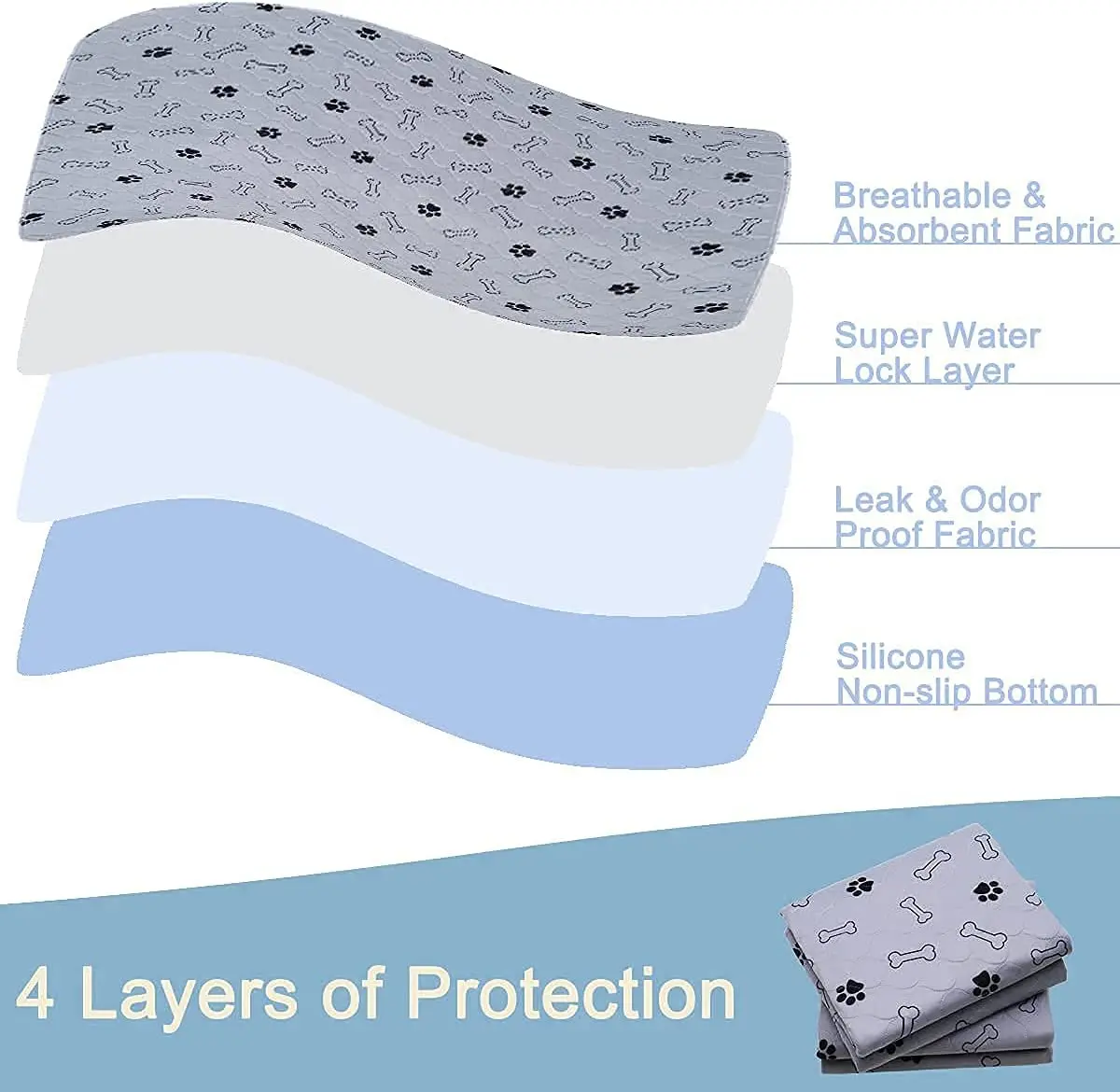 YK Puppy Training Urine Pet Diaper Pads Reusable Potty Pet Dog Pee Pad for Pets Training