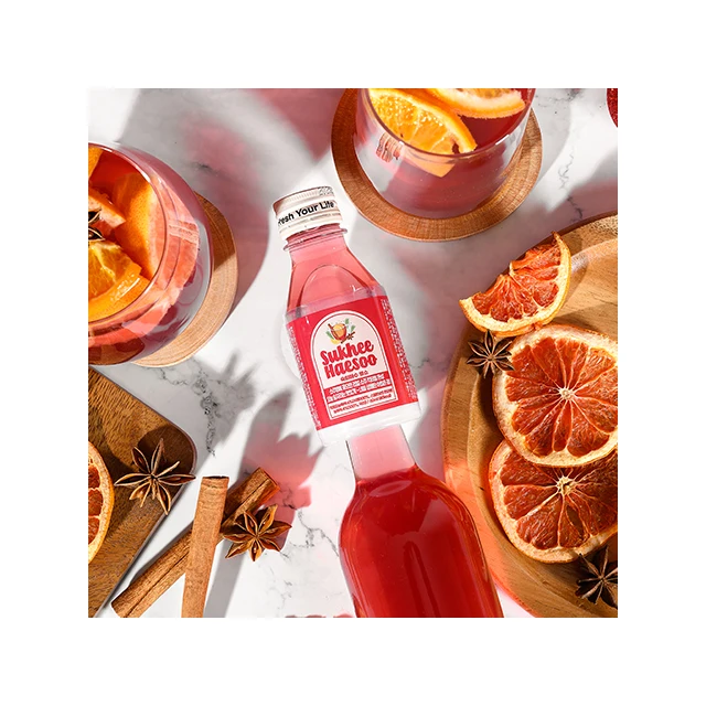55ml Soju Cocktail Vin Chaud water that quickly dissolves alcohol SUKHEE HAESOO Red grapes Lemon Hallabong Hangover Relief