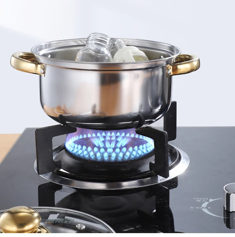 Good quality kitchen cooking kitchenware non stick 12 pieces cooking pot set multi-function stainless steel cookware set