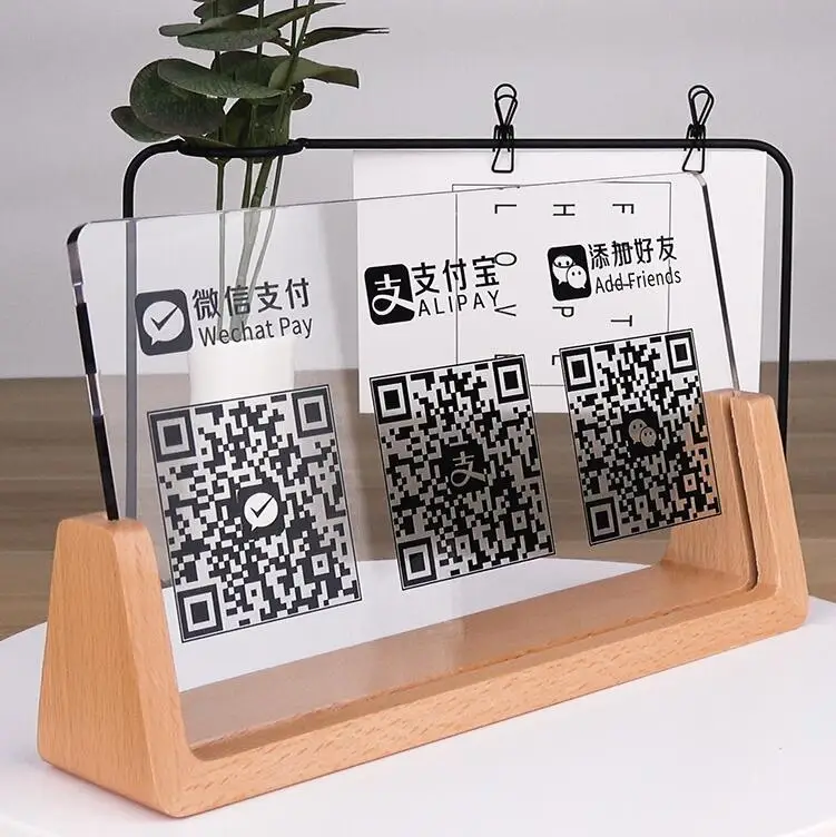 
Acrylic QR Code Payment Stand 