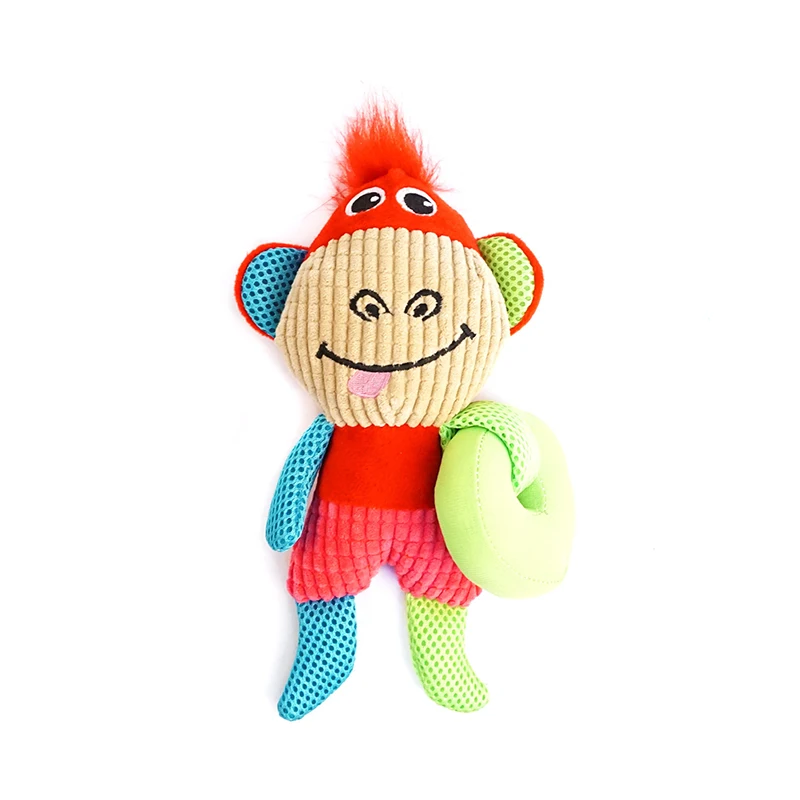 Pet Fruit Animals Cartoon Toys Stuffed Squeaking Cute Plush Puzzle  for Dogs Cat Chew Squeaker Squeaky Toy