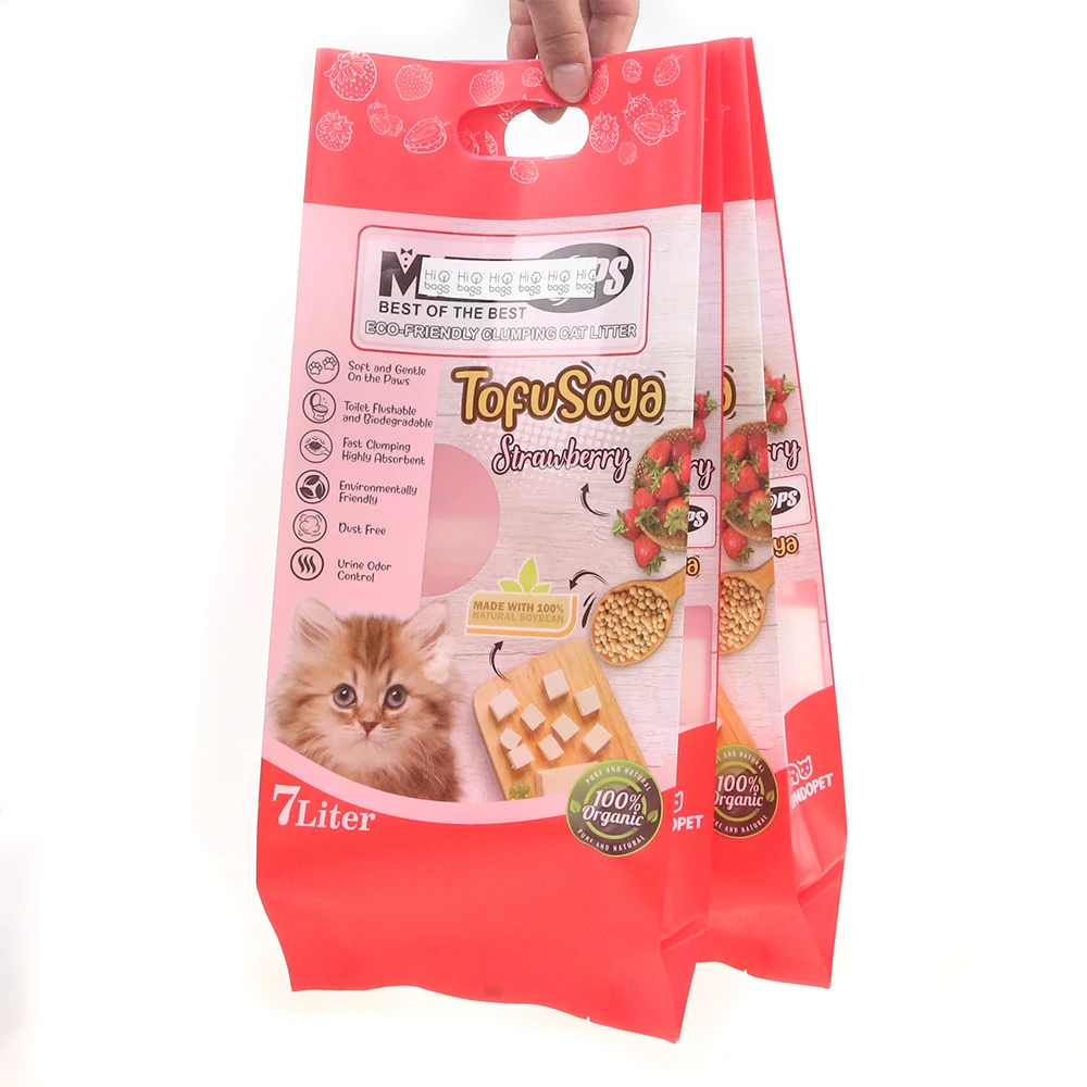 Custom Printed Waterproof Vacuum Gusset Pouch Silica Gel Cat Litter For Wholesale China Pet Supplies Cat Litter Packaging Bags