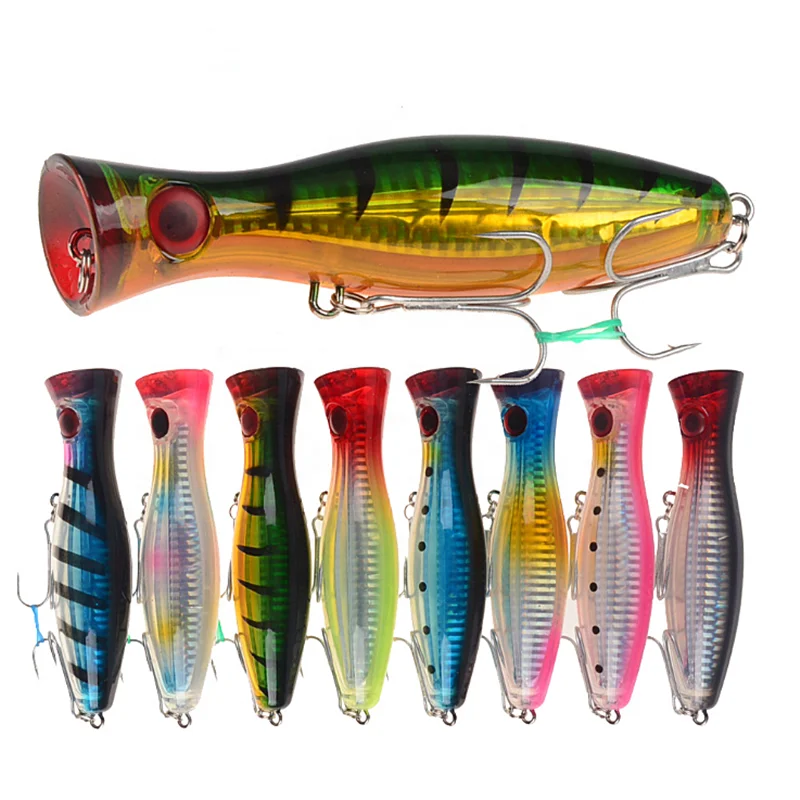 
12cm 40g Big Popper Fishing lure Crankbait Iscas Artificial Wobblers ABS Hard Bait Pesca Bass Carp Pike Fishing Tackle 