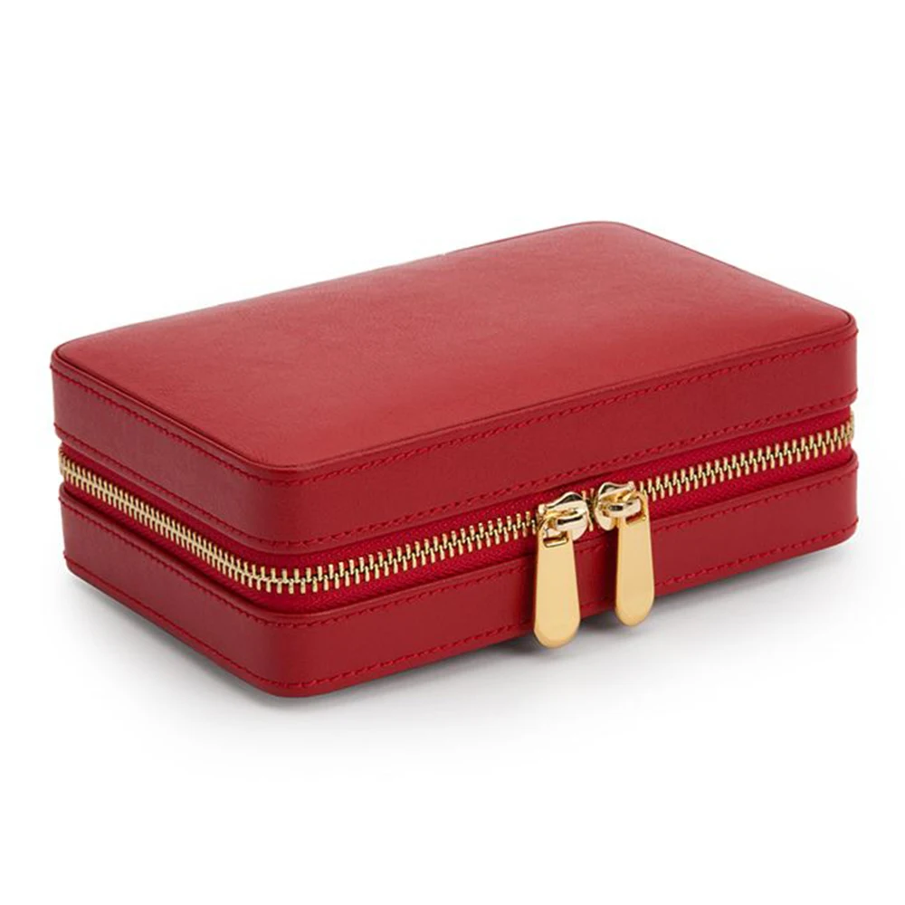Jewelry Box for Women Girls with Small Travel Case Mirror Necklace Ring Earrings Organizer White Wood Grain