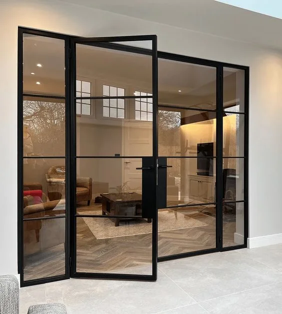 steel frame crittall glass houses interior french wrought iron door