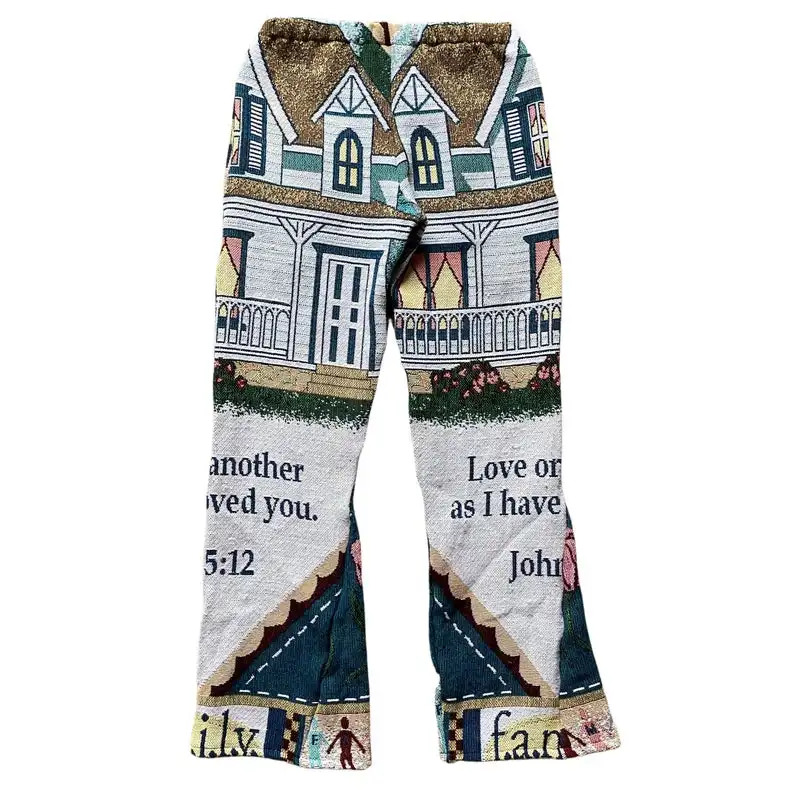 Good quality and price art Tapestry pants blanket sweater pants custom Tapestry carpet pants