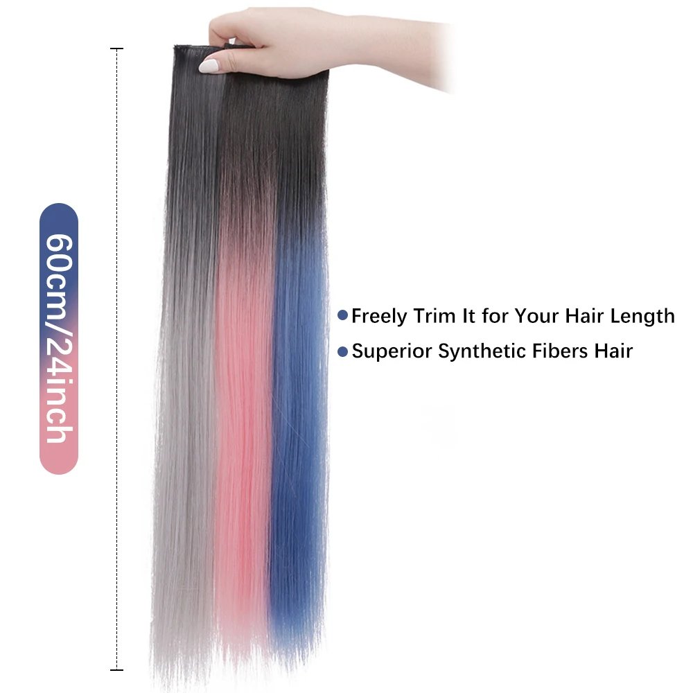 Color hair piece wig piece hair extension simulation female high temperature silk curling straight hair piece