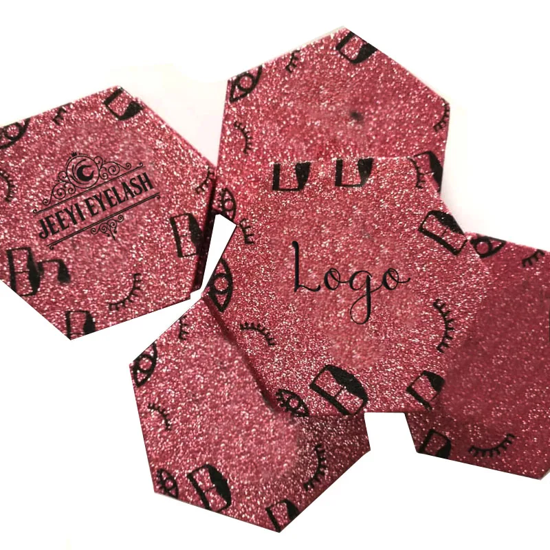 OEM lash packaging box custom shape color size logo hexagon eyelash box packaging