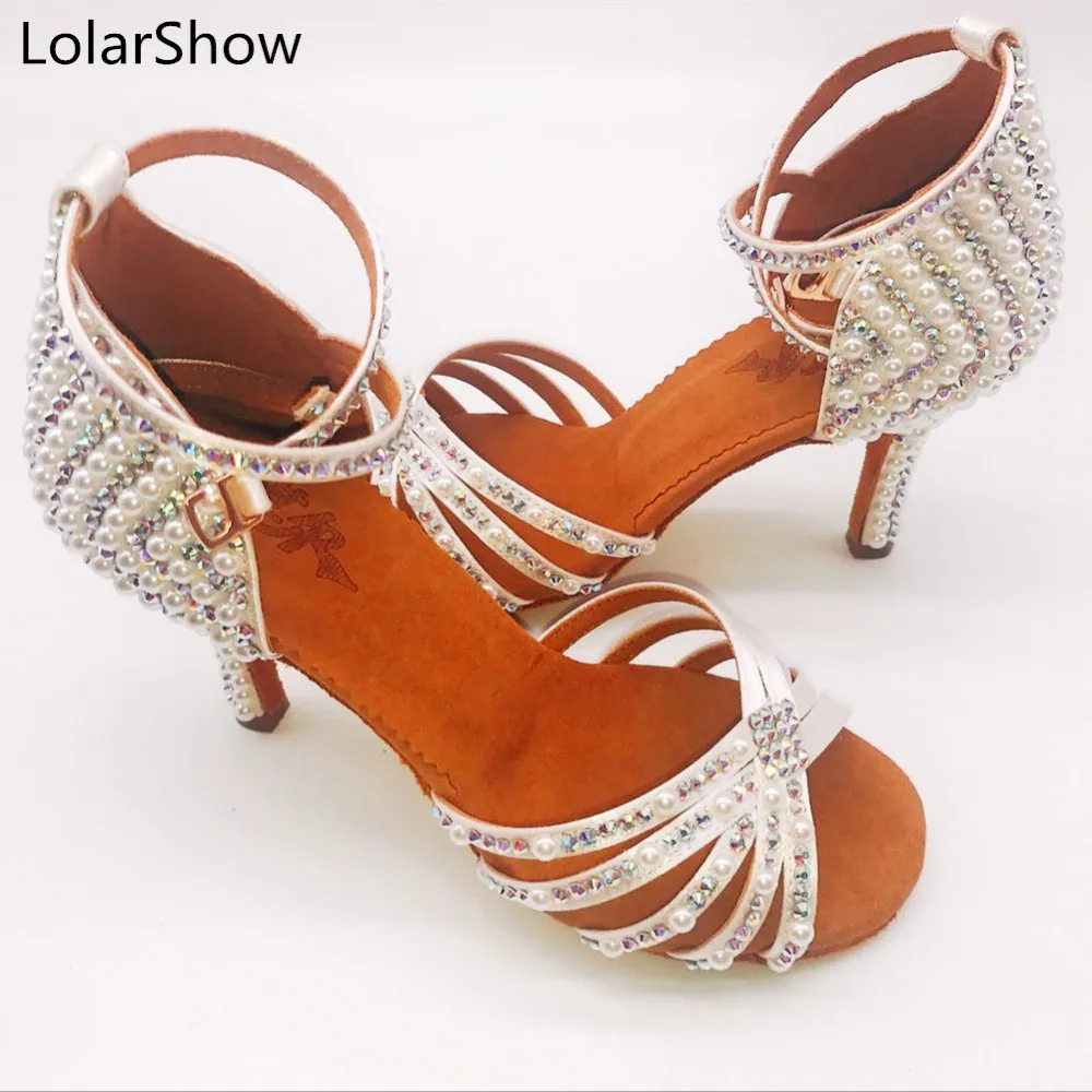 
Women Professional Dancing Shoes Ballroom Dane Shoes For Women Rhinestone Salsa Dance Shoes 