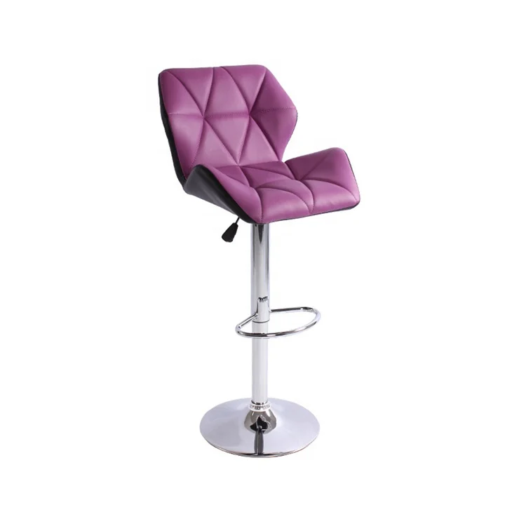 Fabric Velvet PU Bar Stools Chairs Comfortable Upholstered Lift Backrest Rotating Commercial Home Furniture Counter Bar Stools