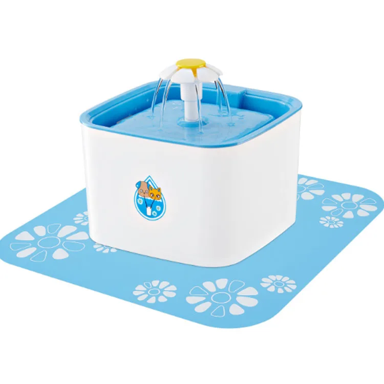 The Little Flower Square Circulating Electric Pet Feeder Cat Water Fountain With Various Power Plugs