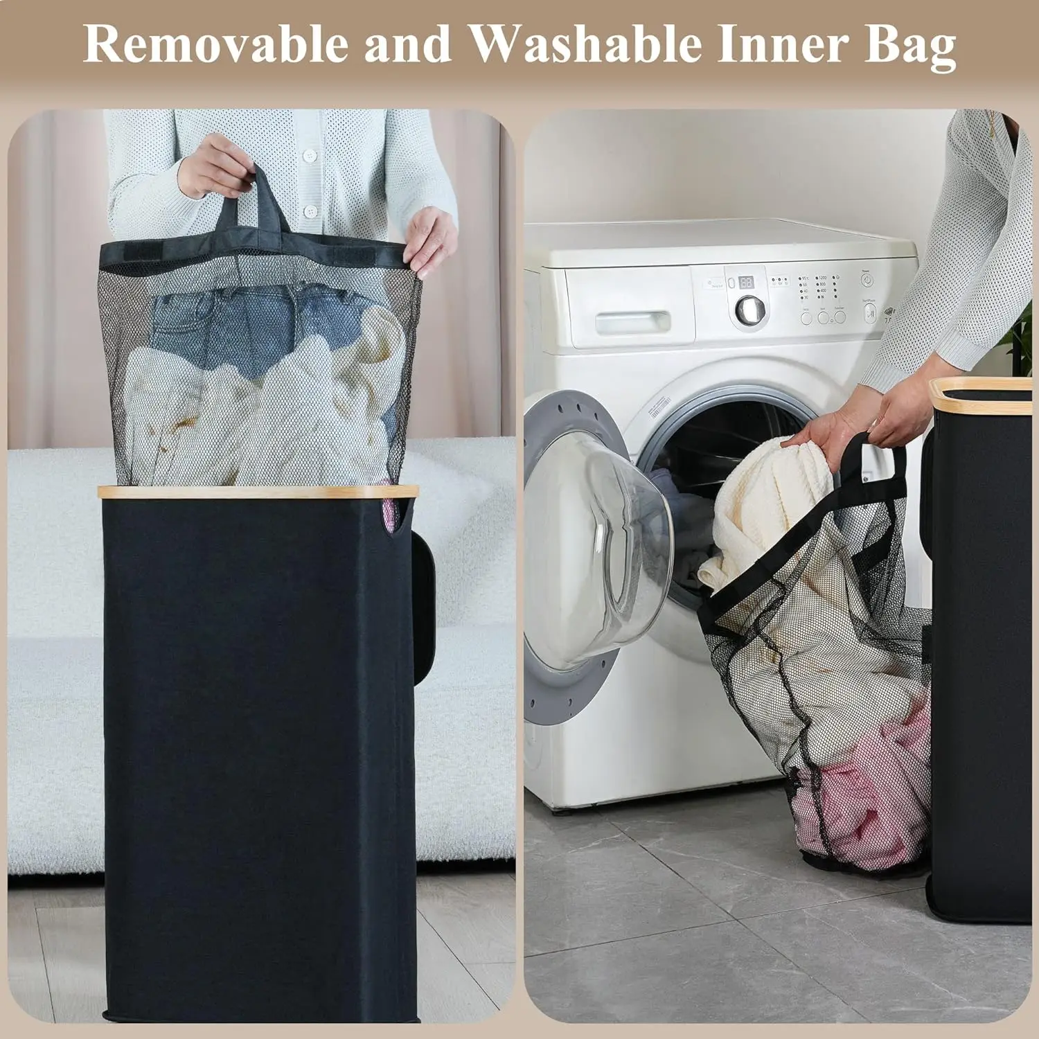 LOW MOQ Fashionable Convenience Elegant laundry basket bamboo for Schools or offices