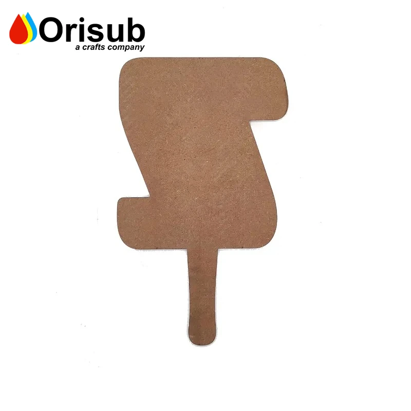 Glossy white MDF blank sublimation Z shape photo panel memorial fans printable graduation photo plaque paddle fans