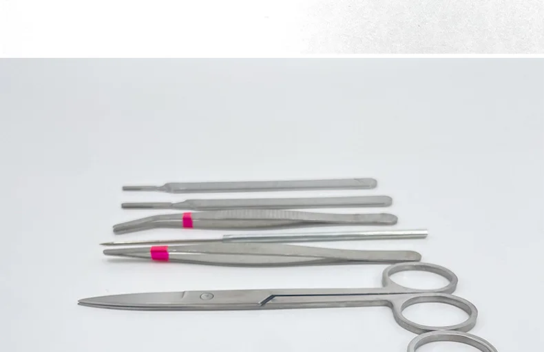 Anatomy Kit for Medical Students Students Dissecting Kit Dissection Set 7 Pieces Surgical Instruments Dissection Kits