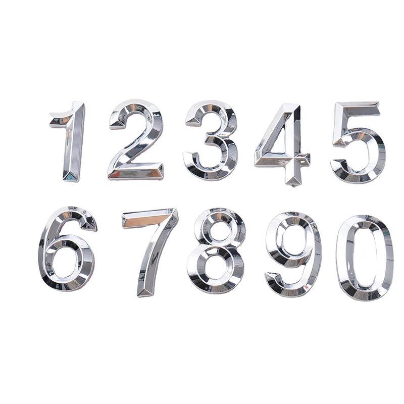 Оптовая продажа клейкие 3d Abs хромированные буквы для автомобилей Embolem изготовления номерного знака автомобиля