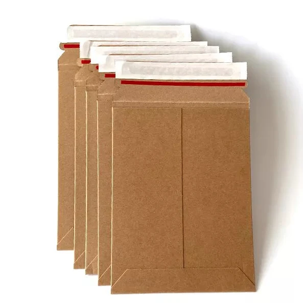 RTS Low MOQ Mailing Envelopes Bag Self Seal Eyelet String Receipt Security Brown Kraft Paper Packing Envelope With Peel & Seal
