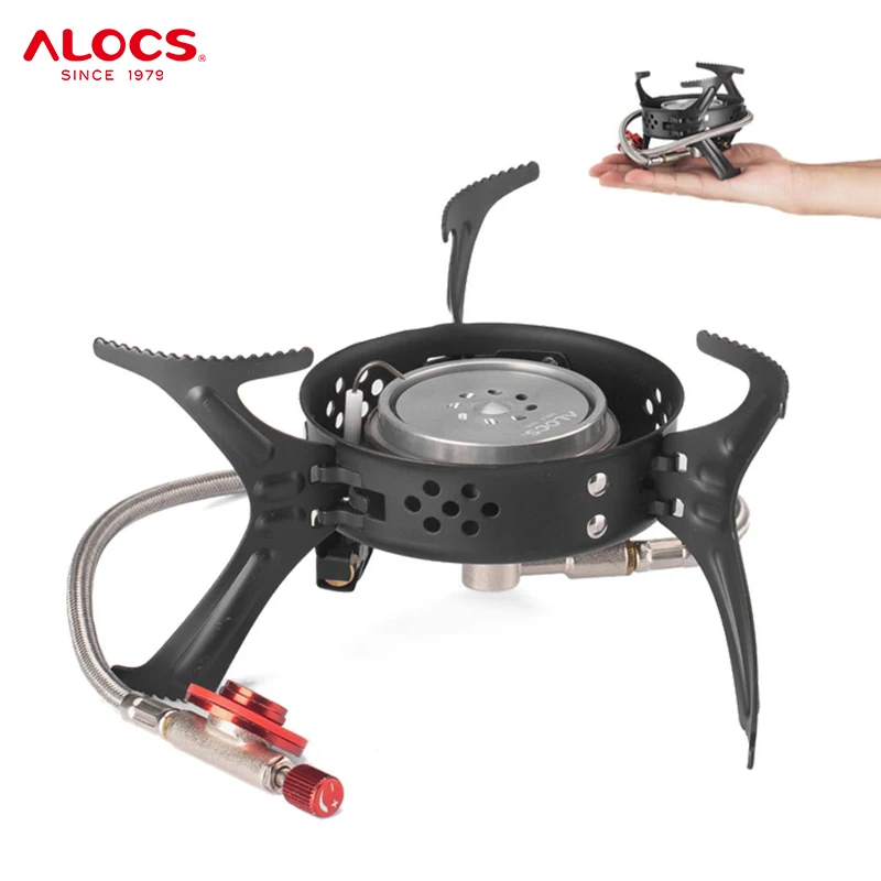 Alocs professional manufacturer Cheap Hiking Backpack Portable Mini Folding Camping Stove Outdoor Butane Propane Gas Stove