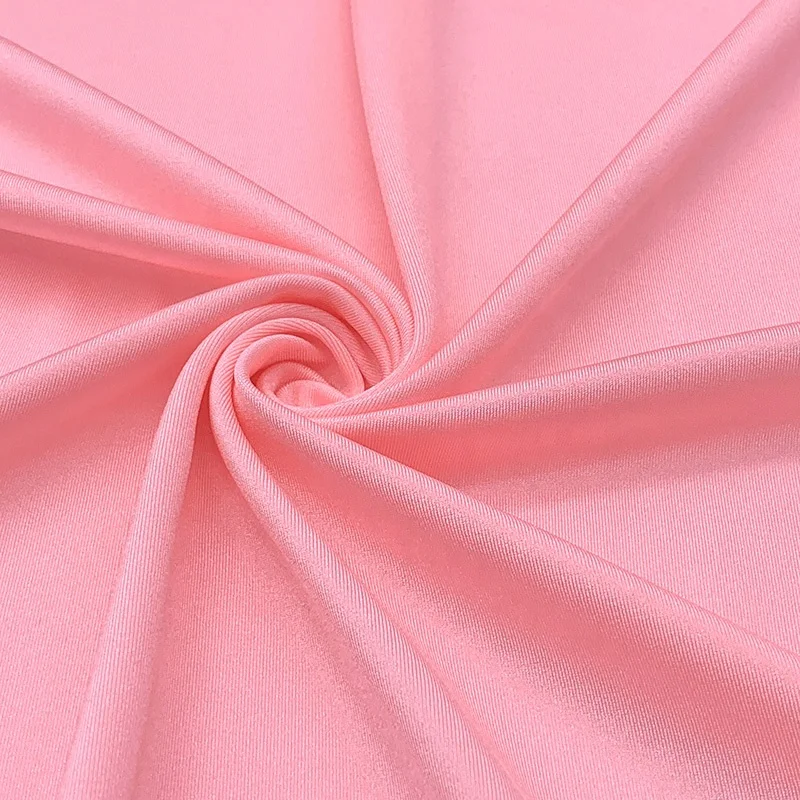 High quality solid color 4 way stretch jersey shiny polyamide spandex fabric for beachwear lingerie swimwear fabric
