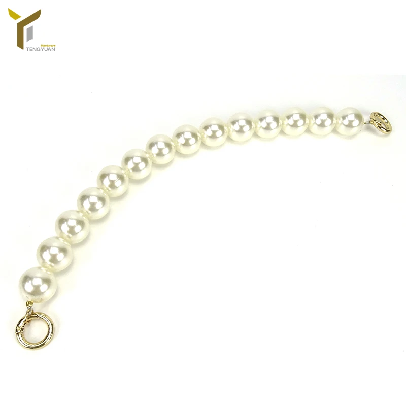 wholesale custom crossbody bag mini chain pearl beads strand chain for bag decorative hardware bag accessory