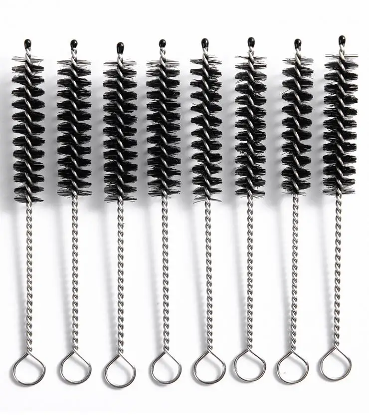 304 stainless steel pipe filter brush  pipe cleaning brush small spout electronic brush