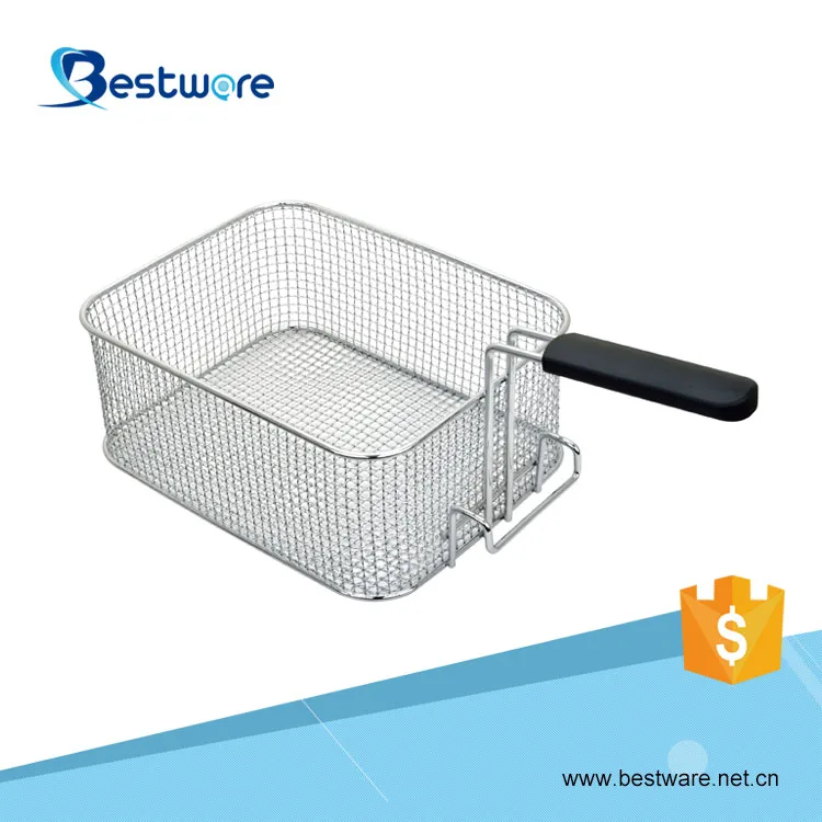 Черная нейлоновая ручка корзина для фритюрницы с медным никелированным покрытием