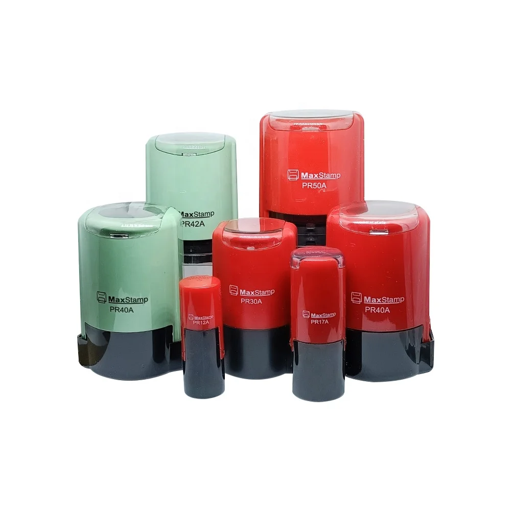 Diy stamp supplies 2 colors handle rubber logo custom self ink stamp blank material for stamp making