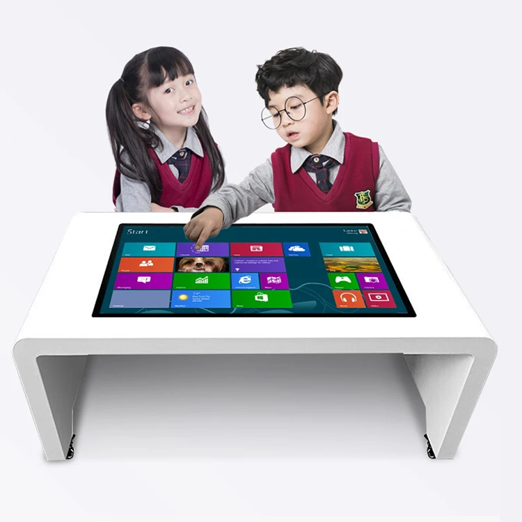55 Inch Smart Wheels Move Interactive Multi Touch Table Touch Screen Game Table