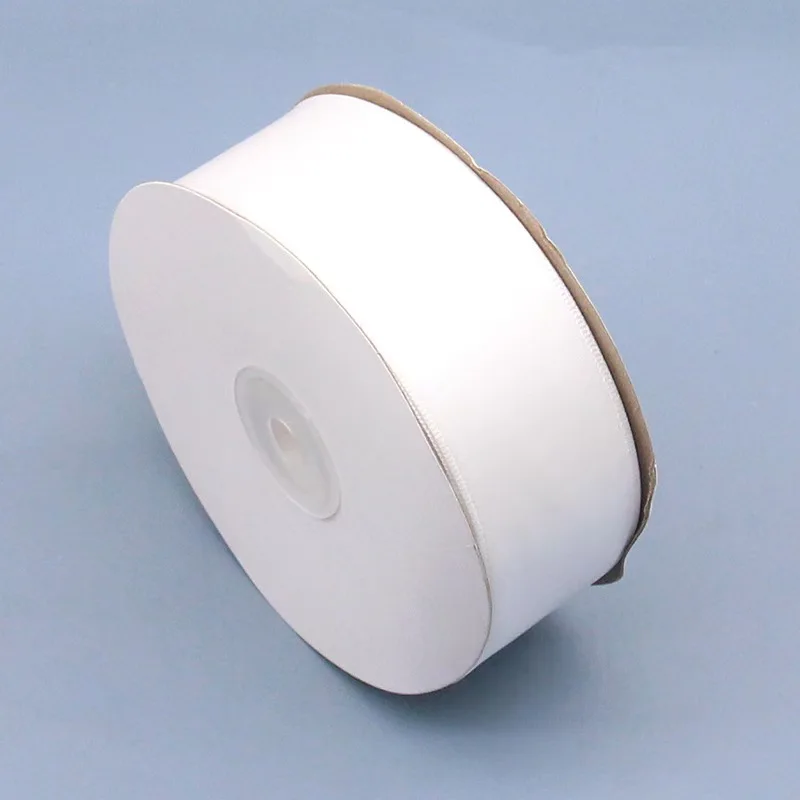 Custom Satin Ribbon Single Face Double Polyester Silk Solid Color 4cm Wide