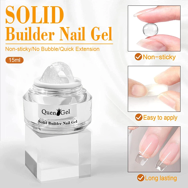 Quengel Multi Function Solid Gel Buildering Extension 3d Sculpture Builder Nail Gel Uv Gel