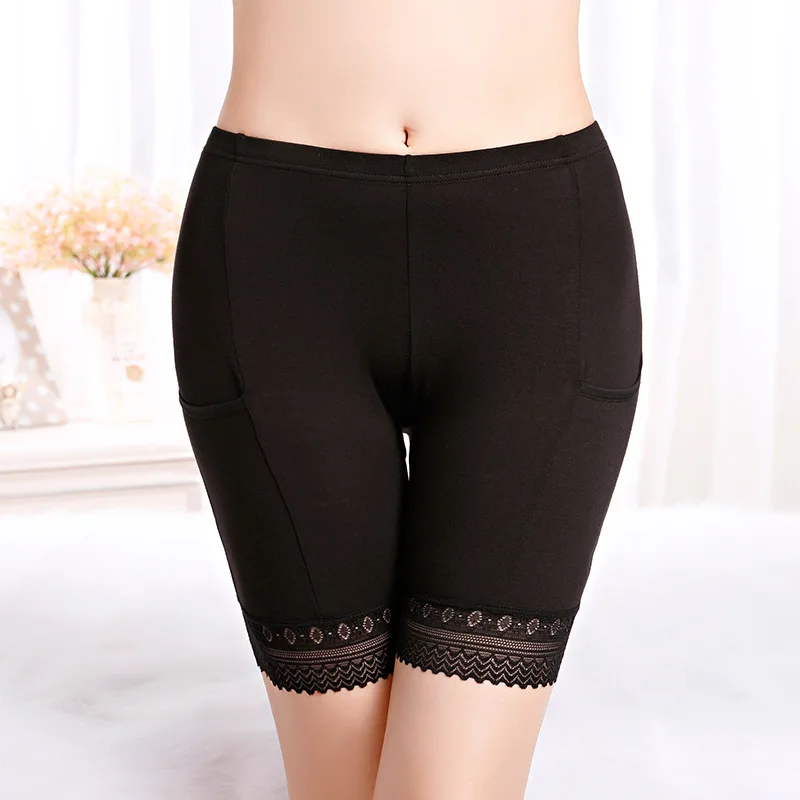 Long Leg Briefs Summer Under Skirt Tube Top 6 Pcsseamless Short Pants for Women Panties Adults Crocheted Plain Dyed Lace Pattern