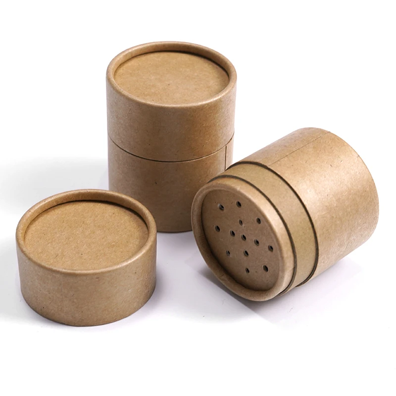 Loose Powder Sieve Hole Round Tube Kraft Paper Tube Round Packaging Food Grade Paper Tube