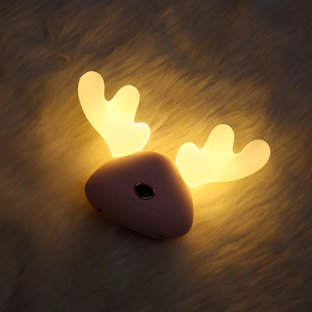 1200mAh new product Christmas gifts baby skin feel colorful  deer led night light kids sensor lamp