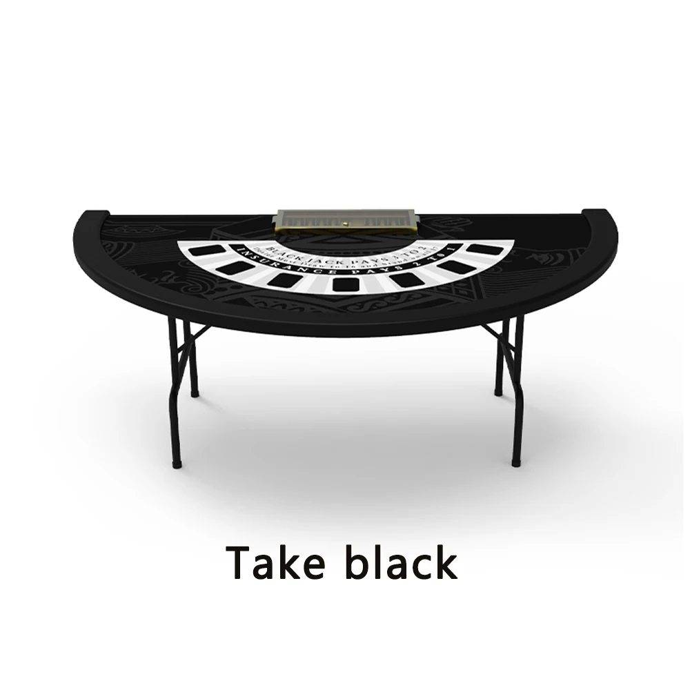Wholesale price gambling luxury custom folding blackjack poker table with cup holder for sale