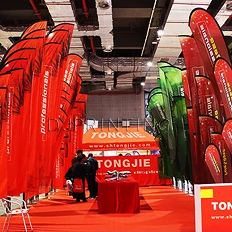 water &  UV-resistant customized polyester fabric feather flag