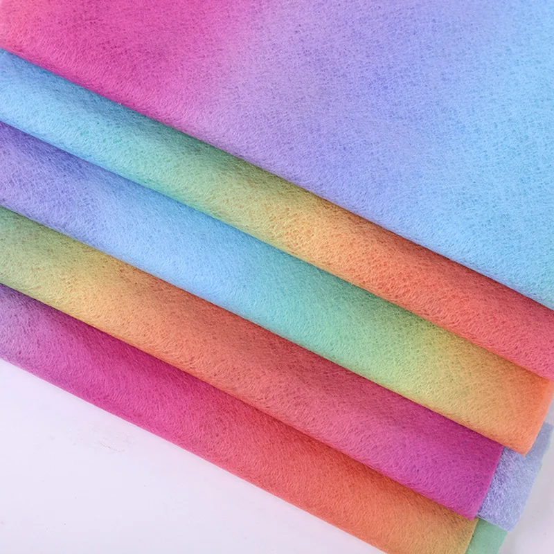 
High Quality Rainbow Color Double-Carding Semi Cross Rgb Spunlace Non Woven Fabric For Baby Diaper Wet Wipes 