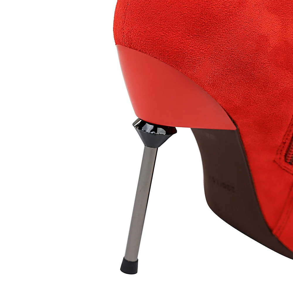 663-8 fashion banquet Short tube Female boots Stiletto heel High heels suede Pointed toes sexy Show thin Short boots