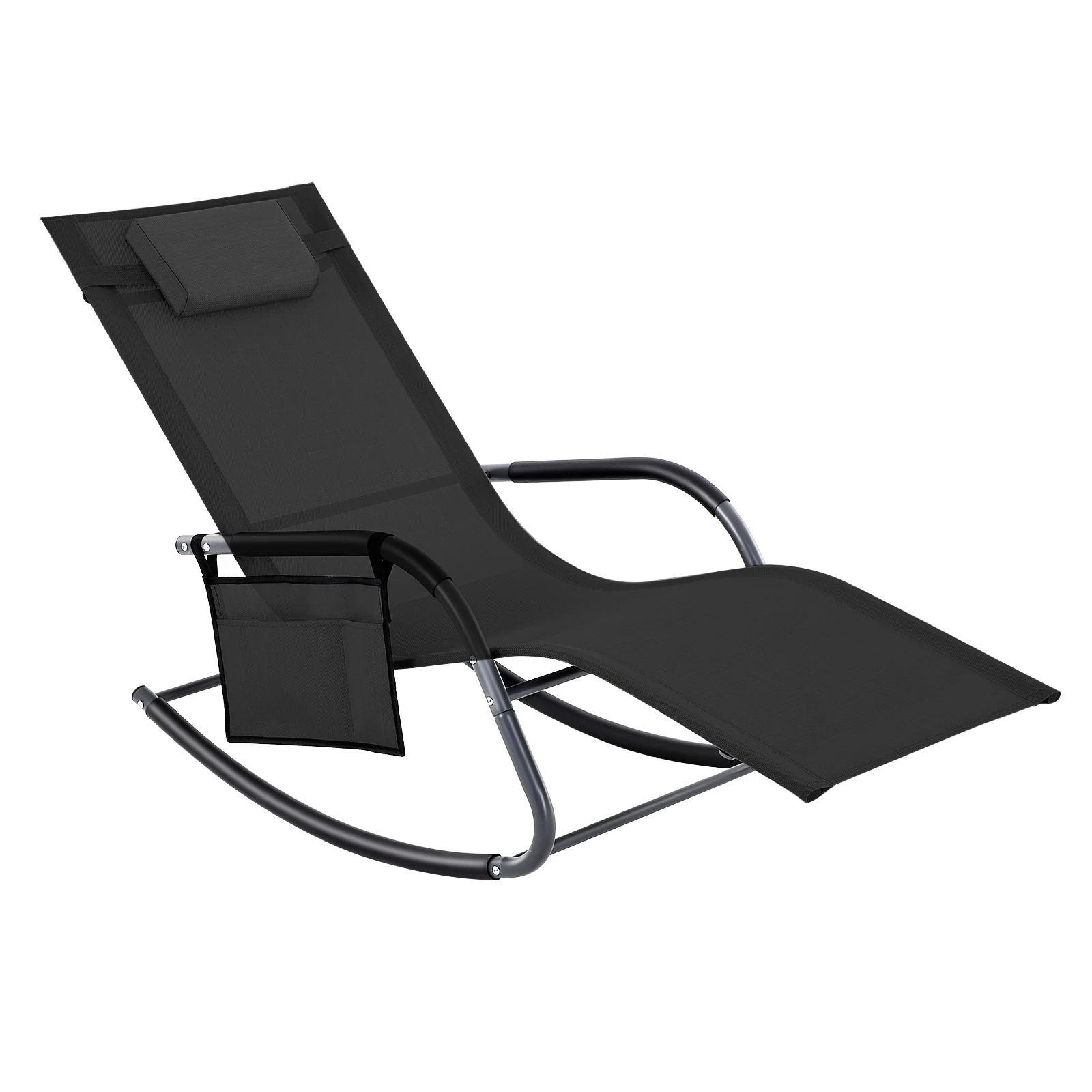 Adjustable Patio Outdoor Sunbed Leisure Wholesale Lazy Hanging Garden Lounge Chair Rocking Chair