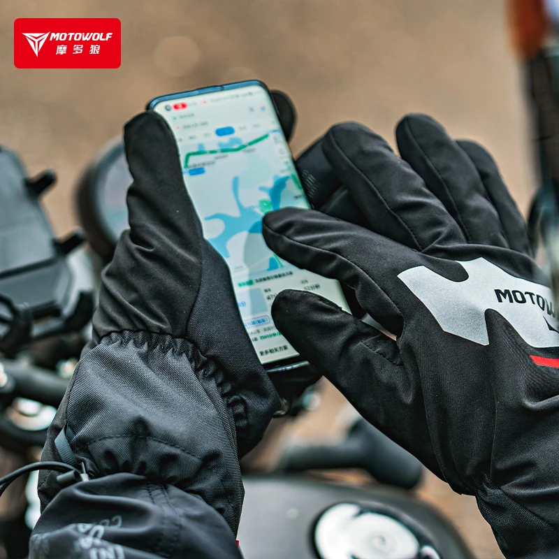Waterproof gloves cover protection motorcycle racing gloves cover with touch screen function for bicycle