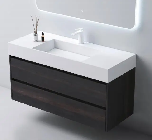 Hot Selling compact bathroom wall cabinet sink vanity modern Wall Hung Furniture bathroom cabinet DEEP