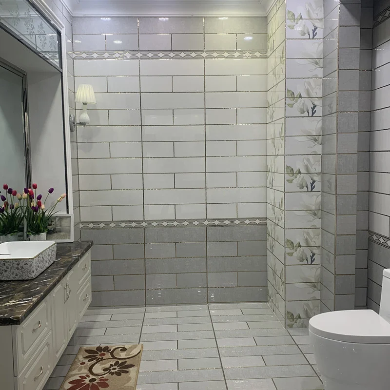 Golden line wall tiles Interior Shower and Bathroom Ceramic Wall Tile Design 30x60