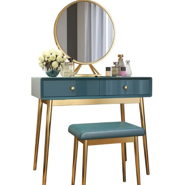White Dressing Table Modern Makeup Vanity Nordic Wooden Melamine Room Furniture for Bedroom