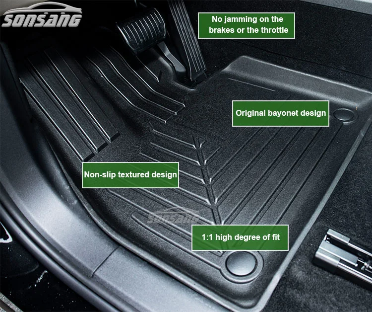 Car Floor Mats Custom Fit for Toyota C-HR Full Black TPE Car Floor Liners Set All Weather Protection Heavy Duty Odorless Car Mat