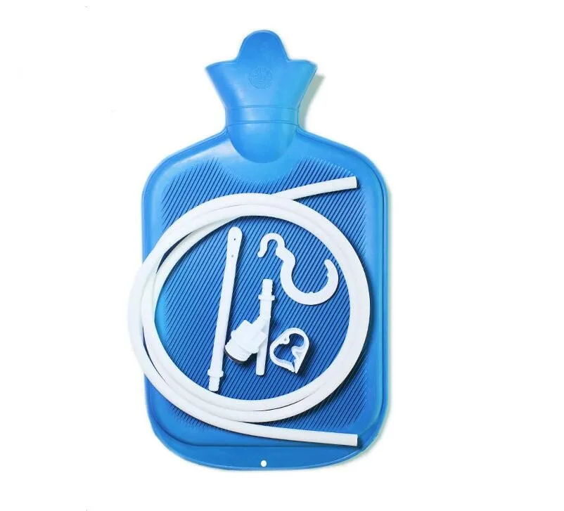 Home Adult Enema Kit Cleanse Enema Bag BPA Free with Tubing (2 Quart) Rubber Hot Water Bottle/bag